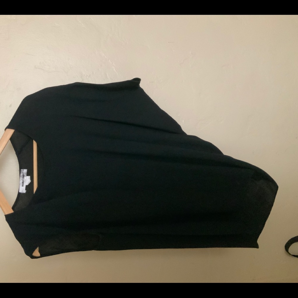 Black asymmetric blouse